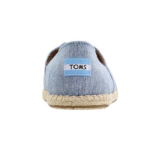 Blue Slub Chambray Open Toe Womens Shoes