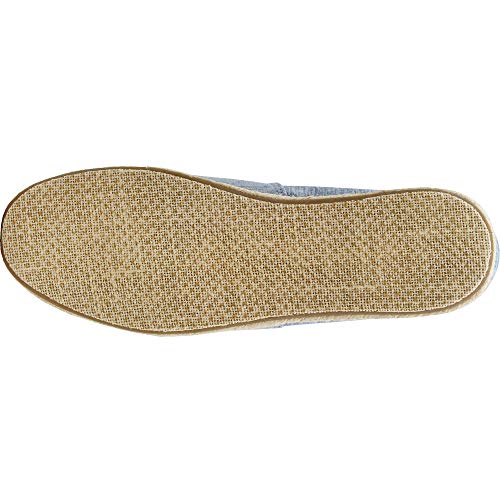 Blue Slub Chambray Open Toe Womens Shoes