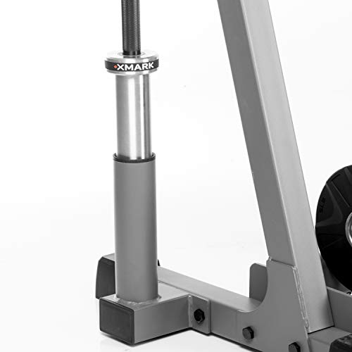 XMark All-in-One Dumbbell Rack, Plate Weight Storage and Dual Vertical Bar Holder, Design Patent Pending