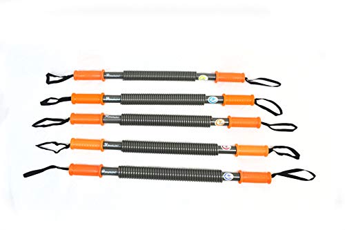 iHuniu Power Twister Bar Dual Springs Super Heavy Duty for Upper Body Arm Strengthening Weight Training (20kg to 100kg Options) (100 KG (Hercules))