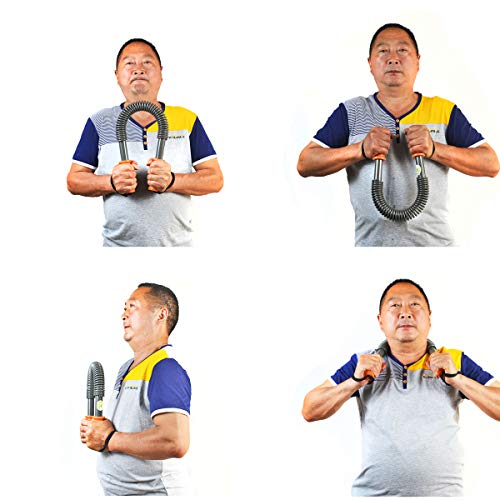 iHuniu Power Twister Bar Dual Springs Super Heavy Duty for Upper Body Arm Strengthening Weight Training (20kg to 100kg Options) (100 KG (Hercules))