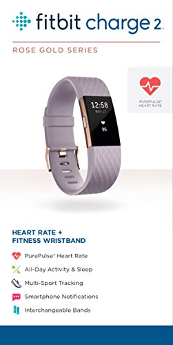 Fitbit Charge 2 Heart Rate + Fitness Wristband, Special Edition, Lavender Rose Gold, Small (US Version)