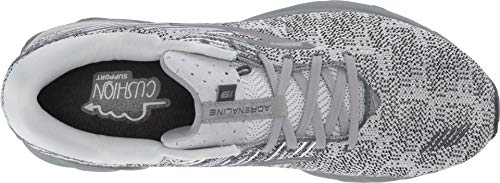 Brooks Mens Adrenaline GTS 19 Running Shoe - Grey/White/Ebony - D - 11.5