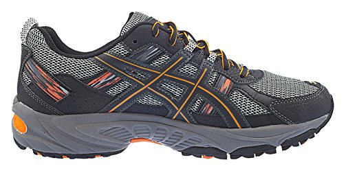 ASICS Men's Gel-Venture 5 Black/Shocking Orange Trail Running Shoe 11.5 M US