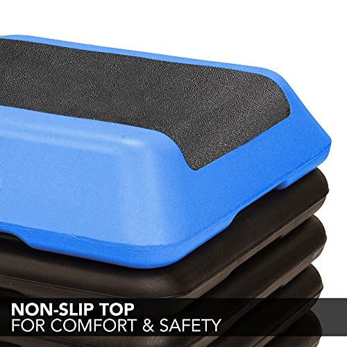 Adjustable High Step Aerobic Platform with Risers