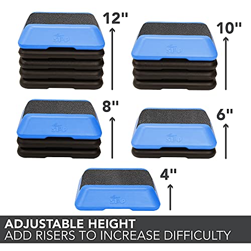 Adjustable High Step Aerobic Platform with Risers