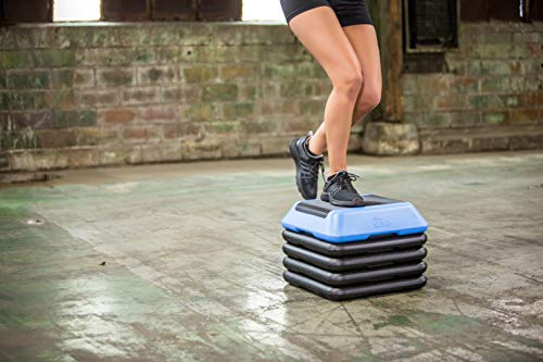 Adjustable High Step Aerobic Platform with Risers