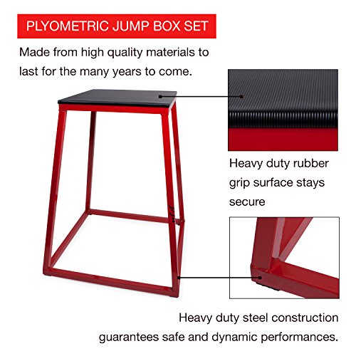 j/fit Plyometric Jump Boxes - Singles in Heights of 12", 18", 24" and Sets up to 30"