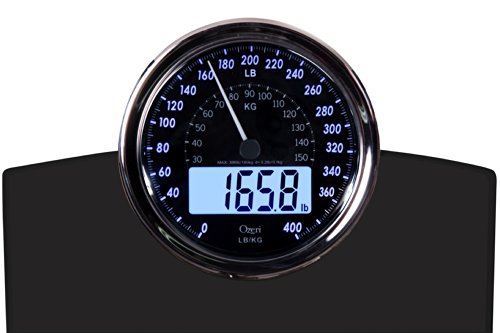 Ozeri Rev 400 lbs (180 kg) Bathroom Scale with Electro-Mechanical Weight Dial and 50 gram Sensor Technology (0.1 lbs / 0.05 kg)