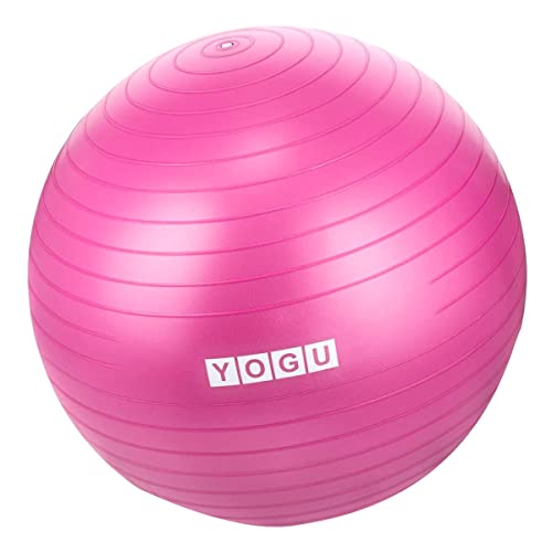 YOGU Stability Exercise Ball 65cm Yoga Balance Ball Birthing Ball with Air Pump Anti-Slip & Anti-Burst Supports 2000lbs Great for Yoga Pilates Abdominal Workout Fitness Ball and Office Chair