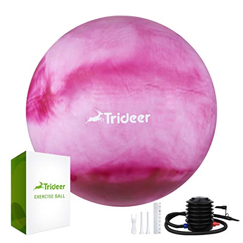 Trideer Yoga Ball: Extra Thick, 45-85cm, 2200lbs Support