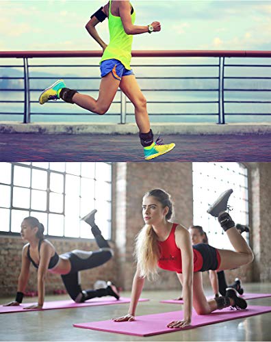 Sportneer Ankle Weights, Adjustable Weights Wrist Arm Leg Weight Straps for Fitness, Walking, Jogging, Workout, 1-5 lbs Each Pack, 2 Pack 2-10 lbs (Max 5 LBS)