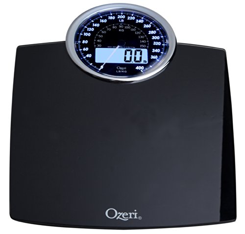 Ozeri Rev 400 lbs (180 kg) Bathroom Scale with Electro-Mechanical Weight Dial and 50 gram Sensor Technology (0.1 lbs / 0.05 kg)