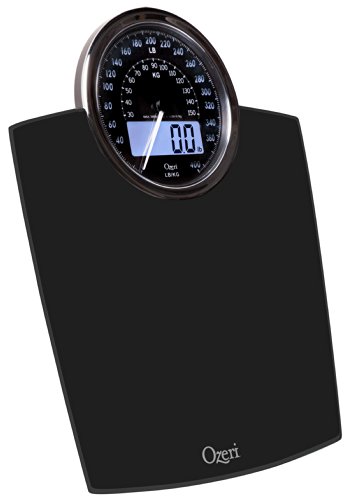 Ozeri Rev 400 lbs (180 kg) Bathroom Scale with Electro-Mechanical Weight Dial and 50 gram Sensor Technology (0.1 lbs / 0.05 kg)