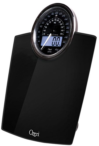 Ozeri Rev 400 lbs (180 kg) Bathroom Scale with Electro-Mechanical Weight Dial and 50 gram Sensor Technology (0.1 lbs / 0.05 kg)