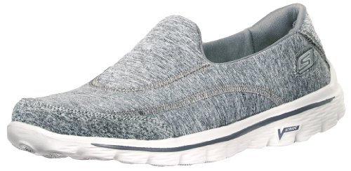 Skechers Performance Women's Go Walk 2 Slip-On Walking Shoe, Heather Grey, 6.5 M US