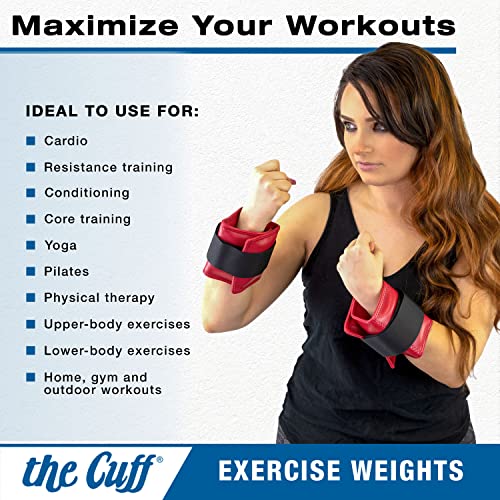 Eif The Cuff Original Adjustable Ankle and Wrist Weight for Yoga, Dance, Running, Cardio, Aerobics, Toning, and Physical Therapy. 10 lb - Brown