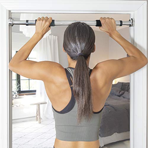 ProsourceFit Heavy Duty Doorway Mount Pull Up/Chin-Up Bar, Adjustable with Foam Grips for Home Workouts