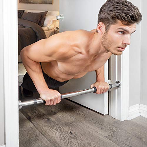 ProsourceFit Heavy Duty Doorway Mount Pull Up/Chin-Up Bar, Adjustable with Foam Grips for Home Workouts