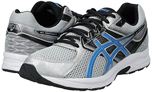 ASICS Men's Gel Contend 3 Running Shoe (Silver/Electric Blue/Black)