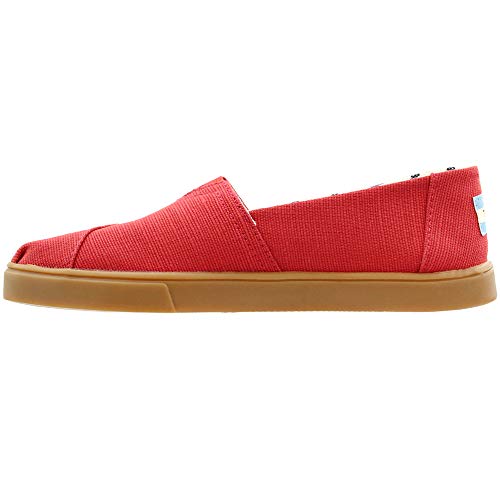 TOMS womens Alpargata Cupsole fashion sneakers, Brick Red Heritage Canvas Cupsole, 10 US