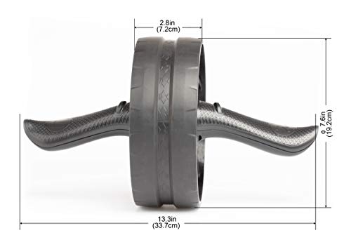 AmazonBasics Abdominal and Core Exercise Workout Roller Wheel - 13 x 8 x 8 Inches, Black