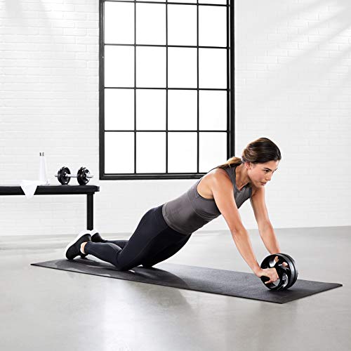 AmazonBasics Abdominal and Core Exercise Workout Roller Wheel - 13 x 8 x 8 Inches, Black