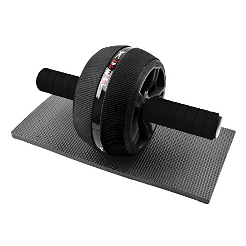 LiKee Ab Wheel Roller, Core Training Roller Abdominal Workout Equipment Exercise and Fitness Wheel at Home with Knee Pad and Anti-Slip Handles for Man Woman Gymnastics Home Gym
