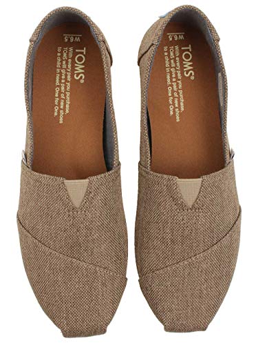 TOMS Women's Classics Desert Taupe Poly Canvas Loafer