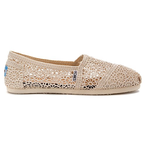 Toms Women's Classics Natural Morocco Crochet Natural Casual Shoes 7.5 Women US
