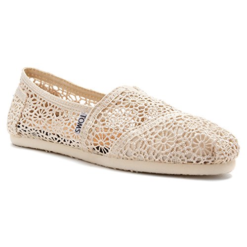 Toms Women's Classics Natural Morocco Crochet Natural Casual Shoes 7.5 Women US