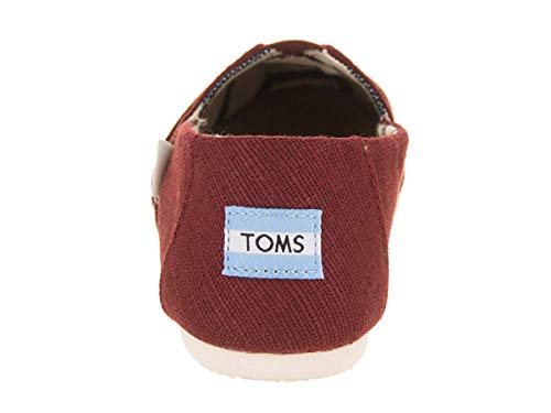 TOMS Women's Alpargata Espadrille Loafer, Black Cherry Heritage Canvas, 11