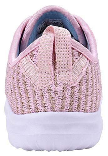 YILAN Women's Fashion Sneakers Breathable Sport Shoes (7, Pink)