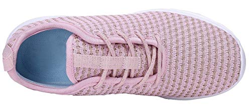 YILAN Women's Fashion Sneakers Breathable Sport Shoes (7, Pink)