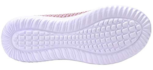YILAN Women's Fashion Sneakers Breathable Sport Shoes (7, Pink)