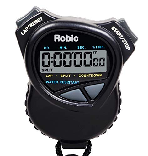Robic Stopwatch with Countdown Timer, Black