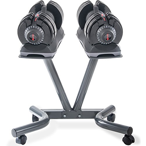 Merax Deluxe 71.5 Pounds Adjustable Dial Dumbbell (Pair with Stand Set)