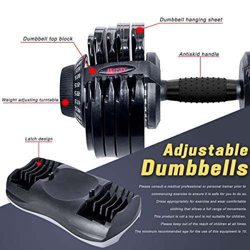 Merax Deluxe 71.5 Pounds Adjustable Dial Dumbbell (Pair with Stand Set)