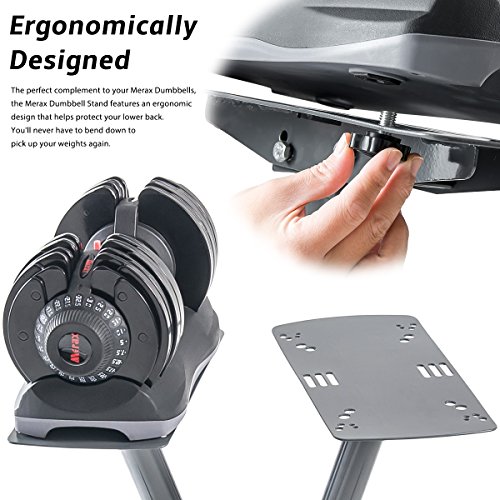 Merax Deluxe 71.5 Pounds Adjustable Dial Dumbbell (Pair with Stand Set)