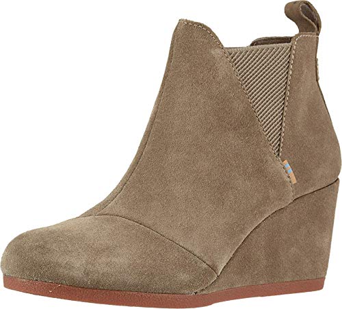 TOMS Women's Kelsey Bootie, Size: 5.5 B(M) US, Color: Taupe Gray Suede