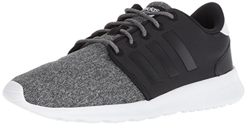 adidas Women's CloudfoamQT Racer Xpressive-Contemporary CloudfoamRunning Sneakers Shoes, Black/Black/Black, 8 M US