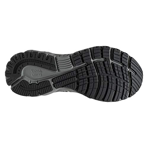 Brooks Mens Adrenaline GTS 19 Running Shoe - Grey/White/Ebony - D - 10.0