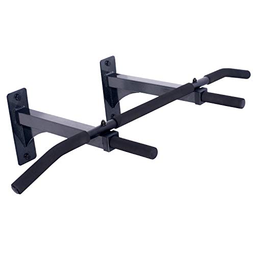 Ultimate Body Press Wall Mount Pull Up Bar with 4 Grip Positions and Upgraded Design for 2019