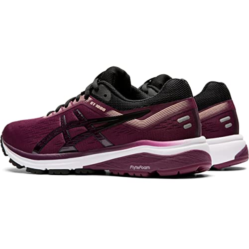ASICS Women's GT-1000 7 Running Shoes, 10, Roselle/Black