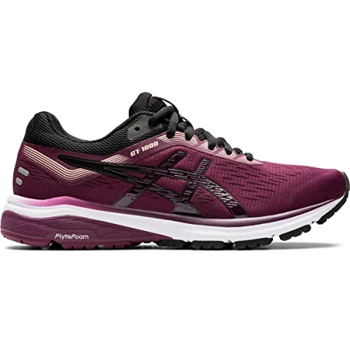 ASICS Women's GT-1000 7 Running Shoes, 10, Roselle/Black