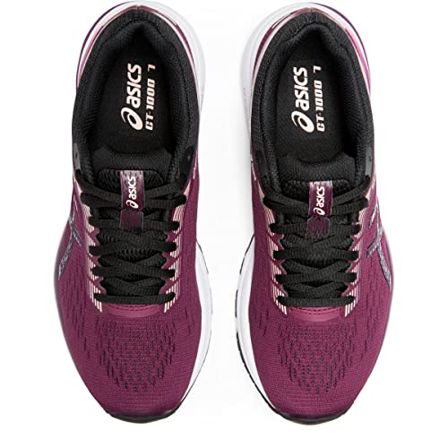 ASICS Women's GT-1000 7 Running Shoes, 10, Roselle/Black