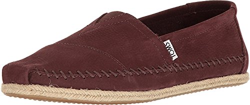 TOMS Men's Classic Slip-On Canvas Ankle-High Flat Shoe (Dark Tortoise Shell Brown Nubuck/Rope, 13 M US)