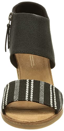 TOMS womens Seasonal Classics flats shoes, Black Perforated Synthetic Suede, 12 US