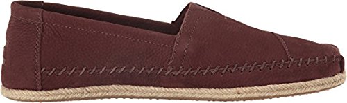 TOMS Men's Classic Slip-On Canvas Ankle-High Flat Shoe (Dark Tortoise Shell Brown Nubuck/Rope, 13 M US)