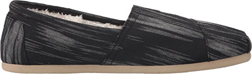 TOMS Men's Classic Slip-On Canvas Ankle-High Flat Shoe (Black Brushed Woven, 12 M US)